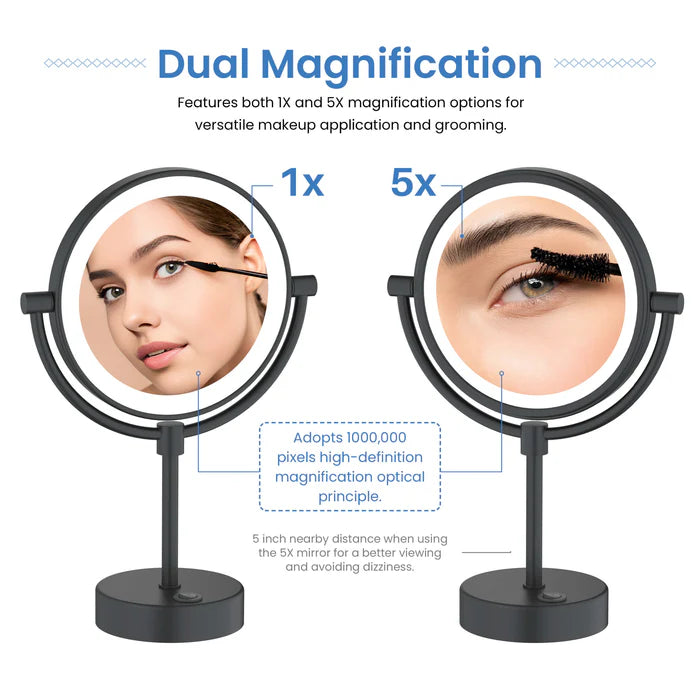 Halo LED Free Standing Magnifying Makeup Mirror - CMM-104