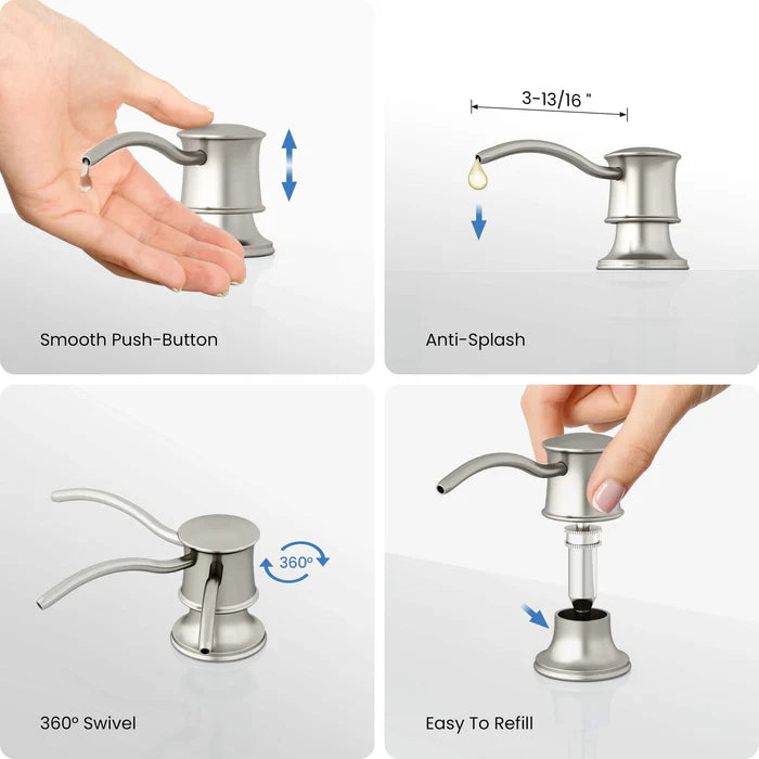 Kitchen Lead Free Solid Brass Construction Soap Dispenser - SD-101