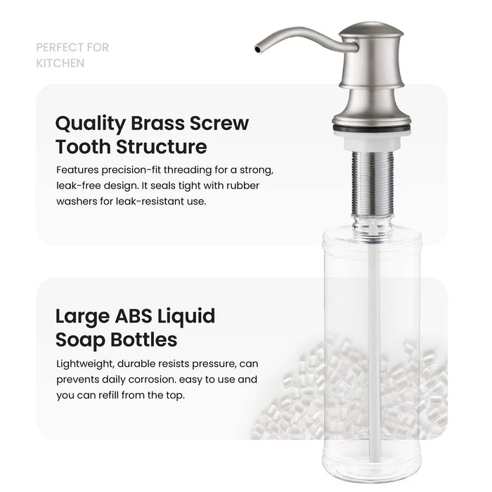 Kitchen Lead Free Solid Brass Construction Soap Dispenser - SD-101