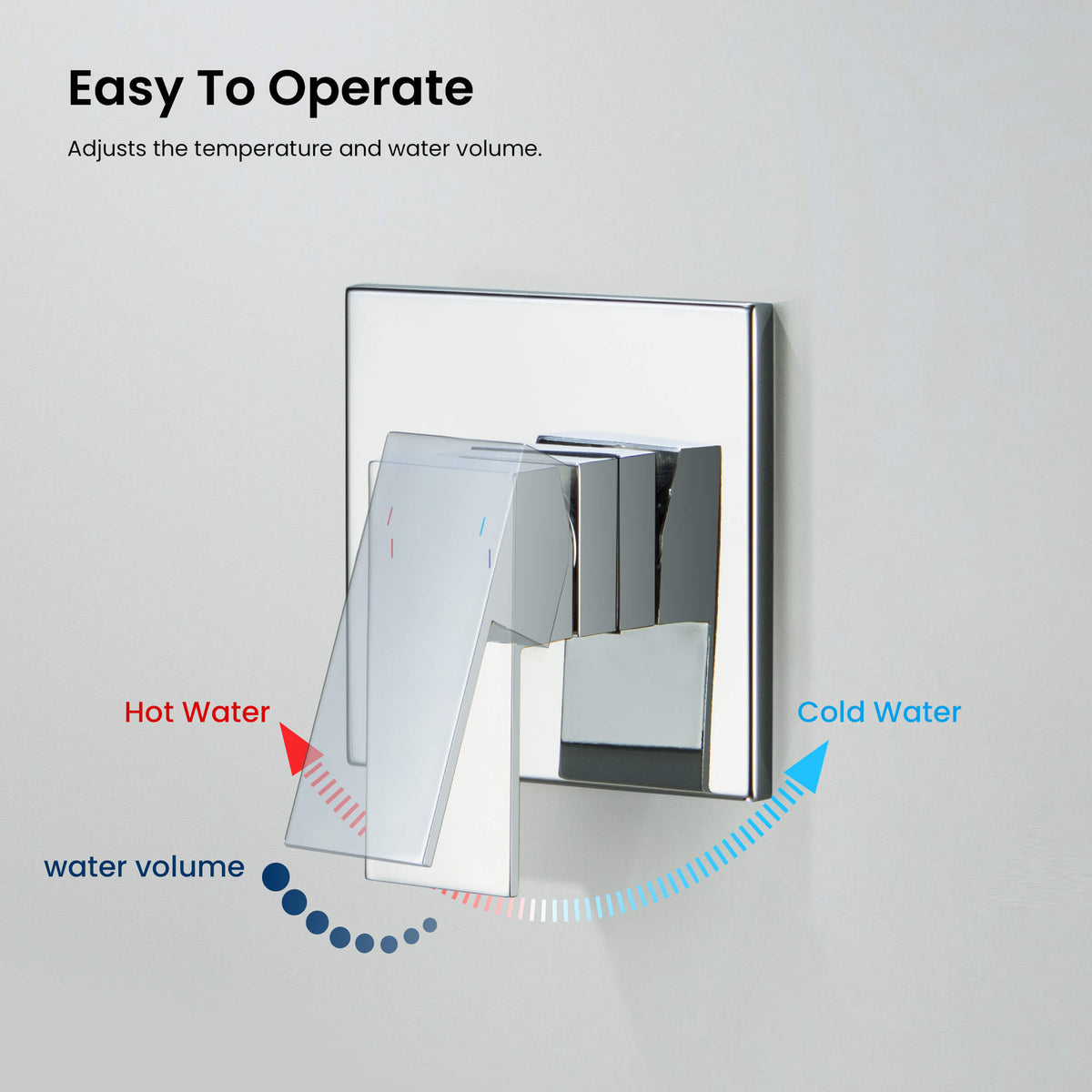 Quadra Single Function Pressure Balanced Complete Shower Faucet Set with Tub Spout - CSF-4018