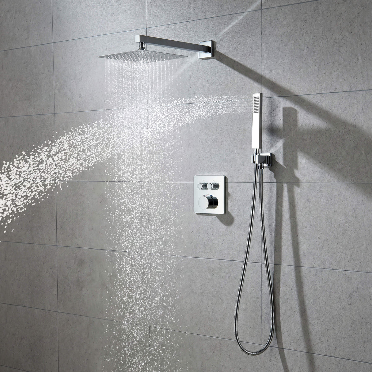 Quadra 2-Function Thermostatic Complete Shower Faucet Set - CSF-4024