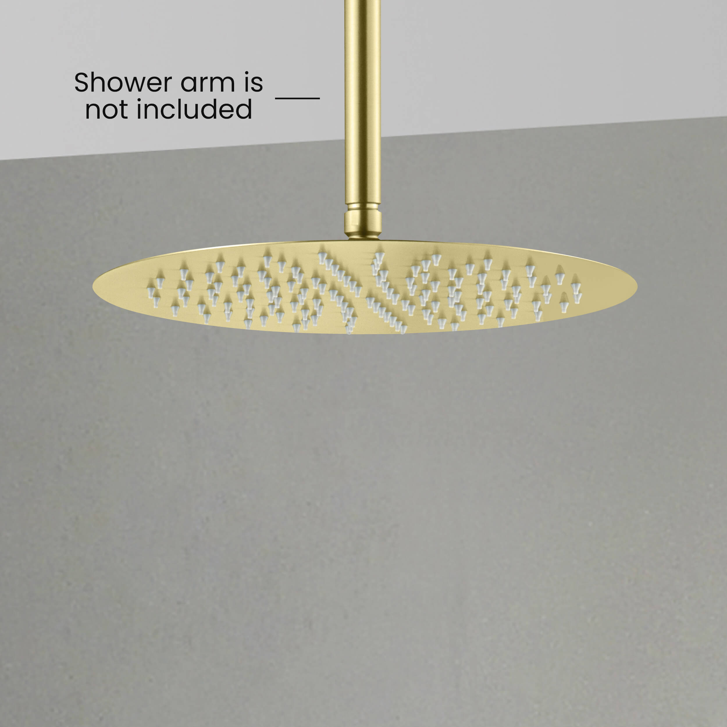 Halo 12" Metal Rain Shower Head 2mm Ultra Thin Profile  - RS102