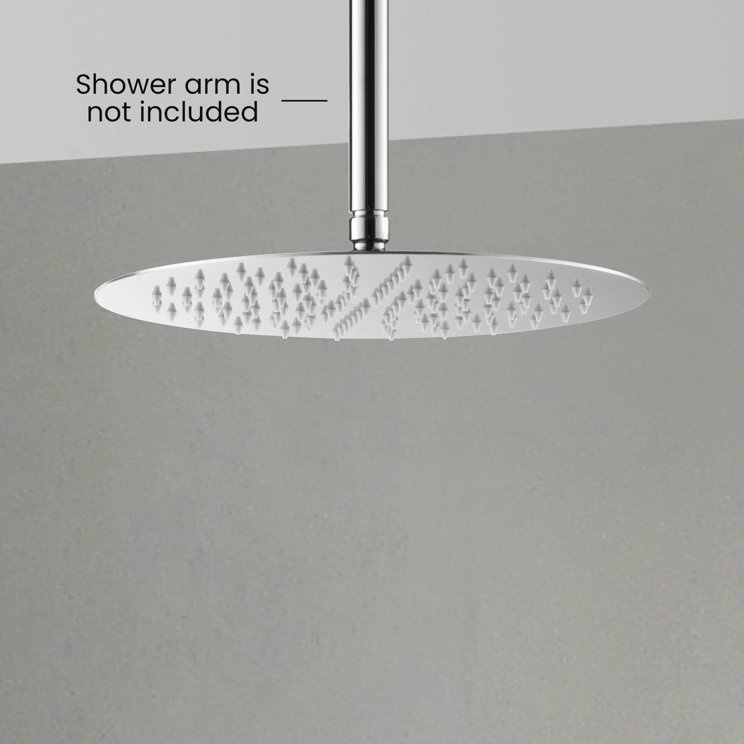 Halo 12" Metal Rain Shower Head 2mm Ultra Thin Profile  - RS102