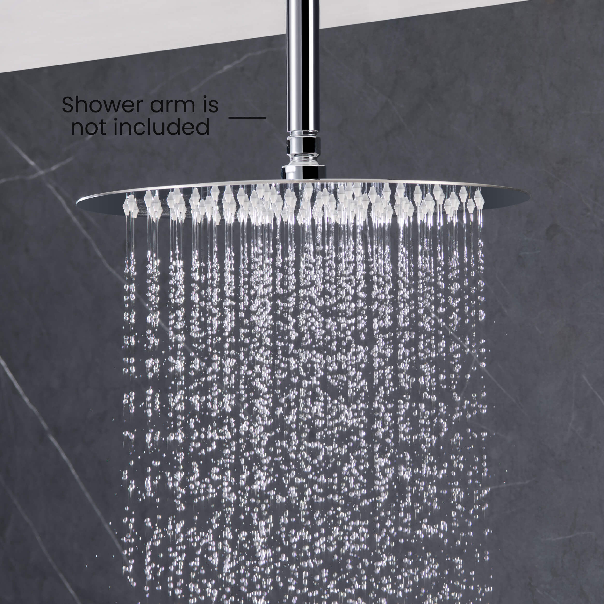 Halo 12" Metal Rain Shower Head 2mm Ultra Thin Profile  - RS102