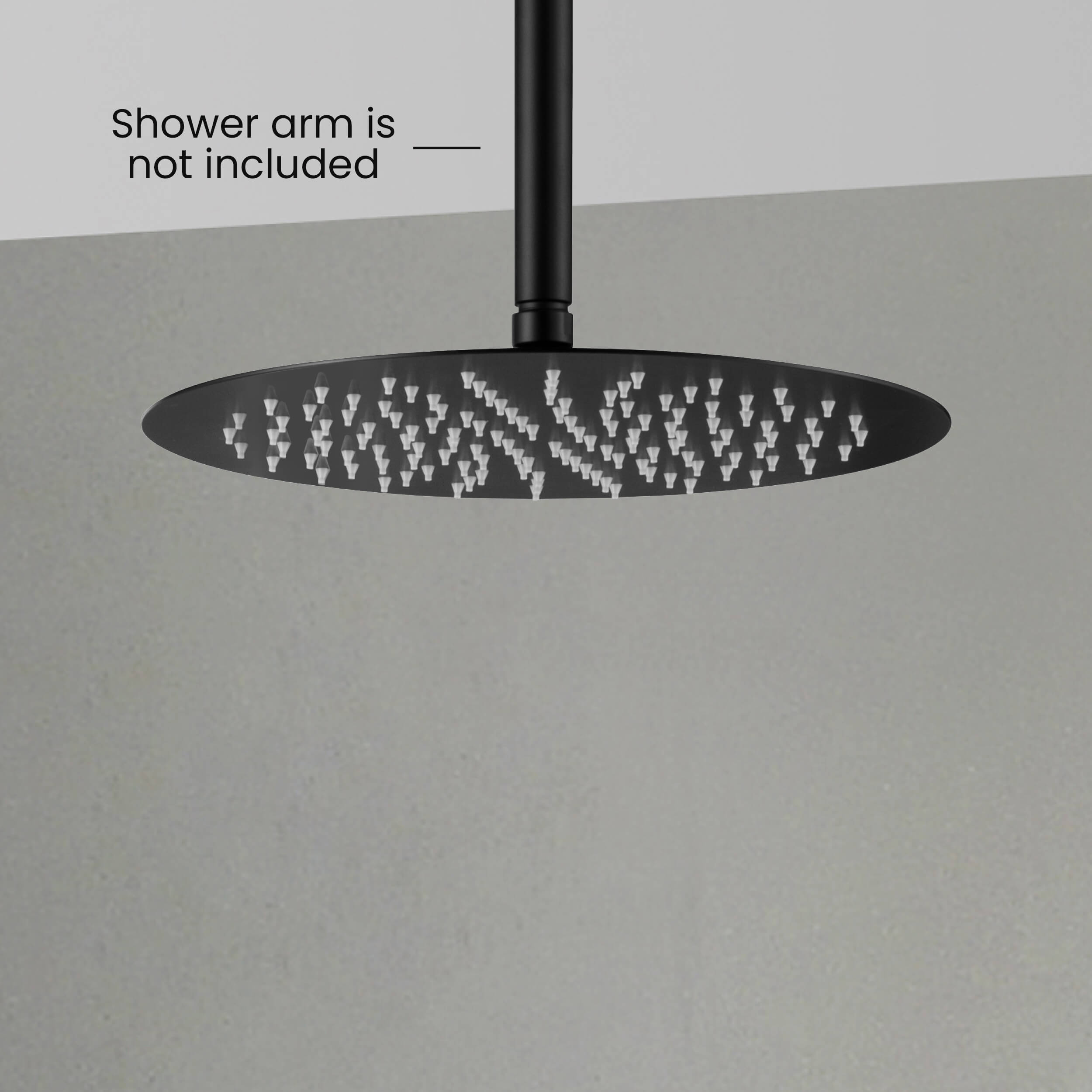 Halo 12" Metal Rain Shower Head 2mm Ultra Thin Profile  - RS102