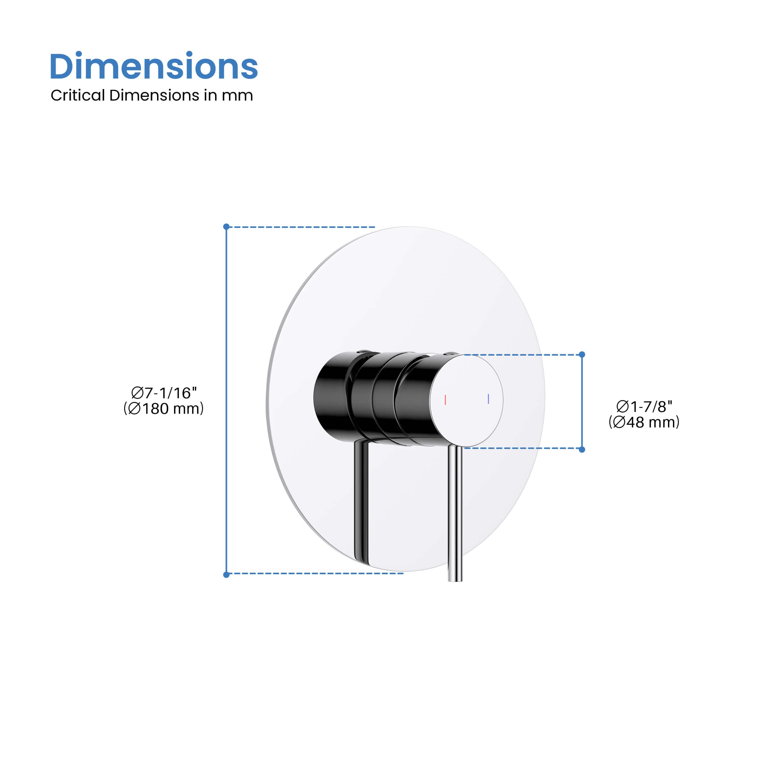 Halo Single Function Rough-in Valve Trim Plate - SVT1-1