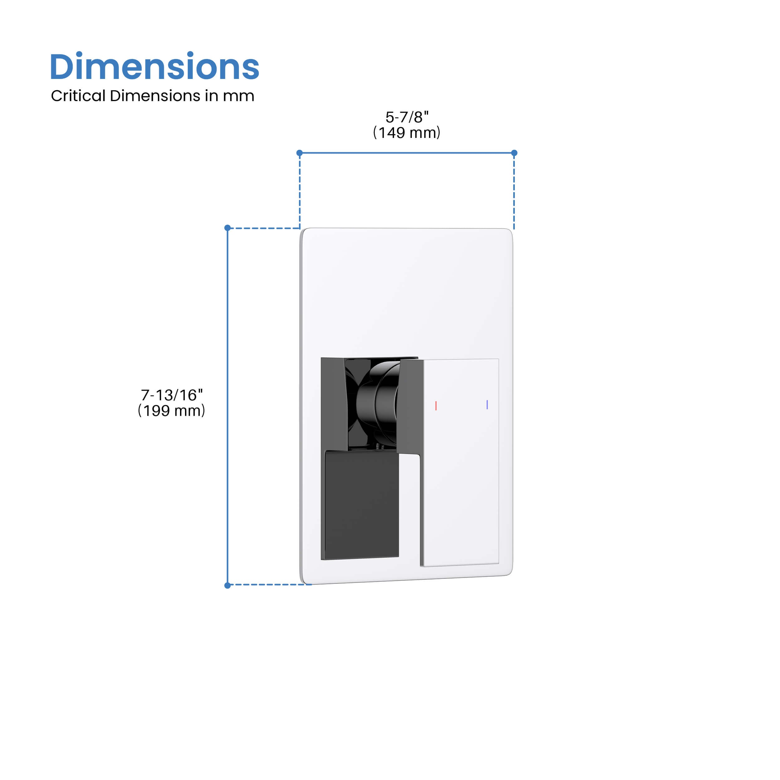 Quadro Single Function Rough-in Valve Trim Plate - SVT2-1