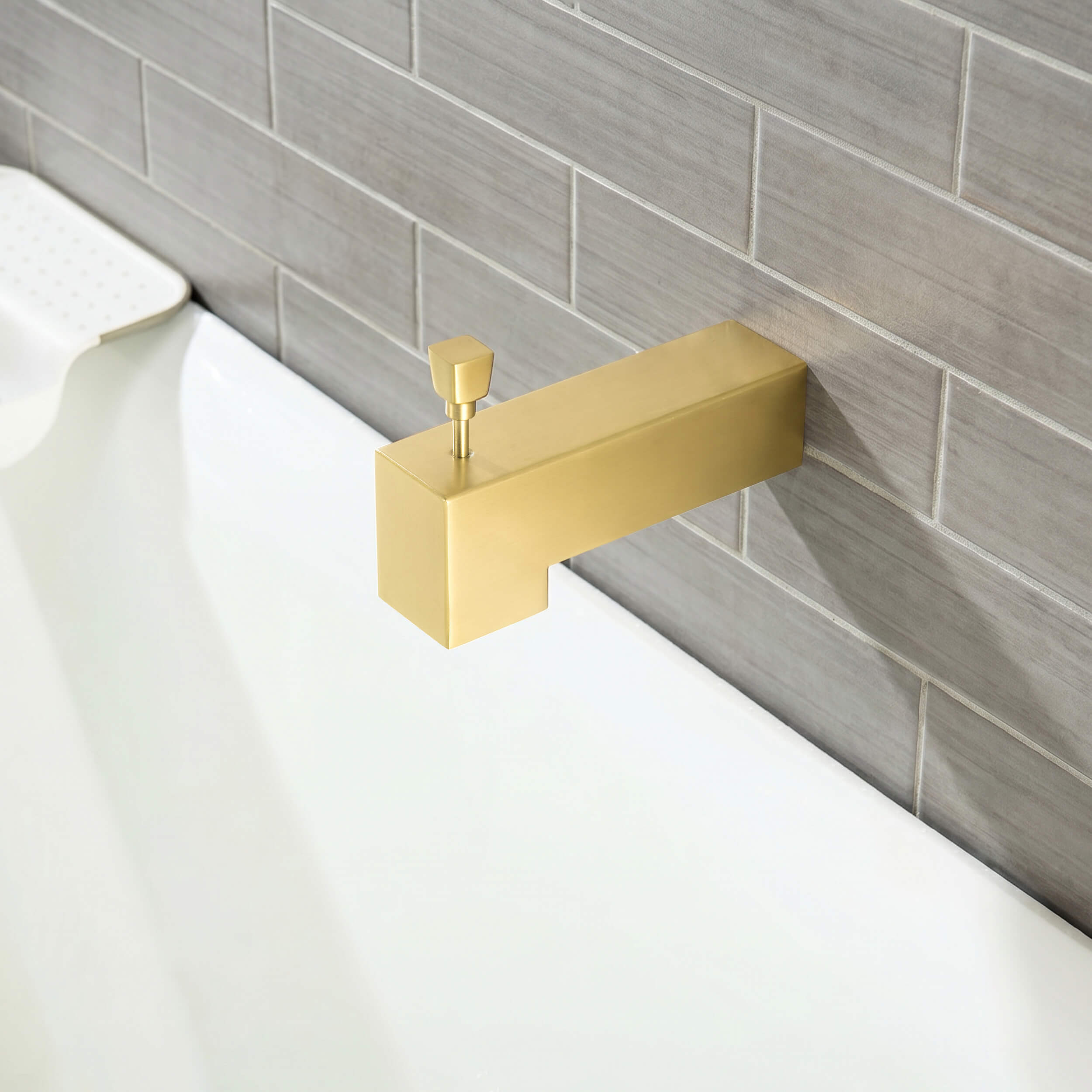 Quadra Wall Mounted 1/2" Slip-On Tub Spout with Diverter - TS103