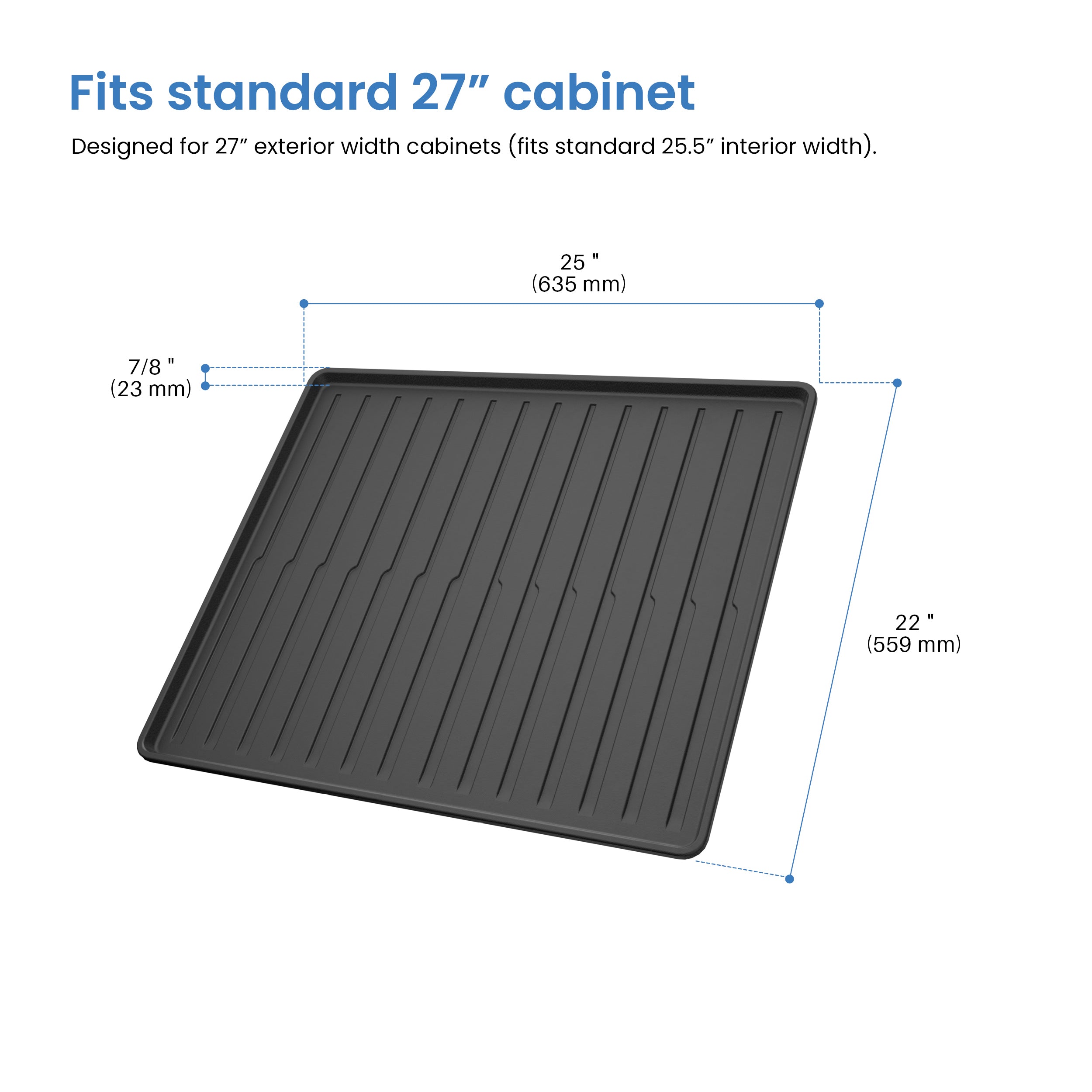 Premium Waterproof Under Sink Mat – 25" × 22"