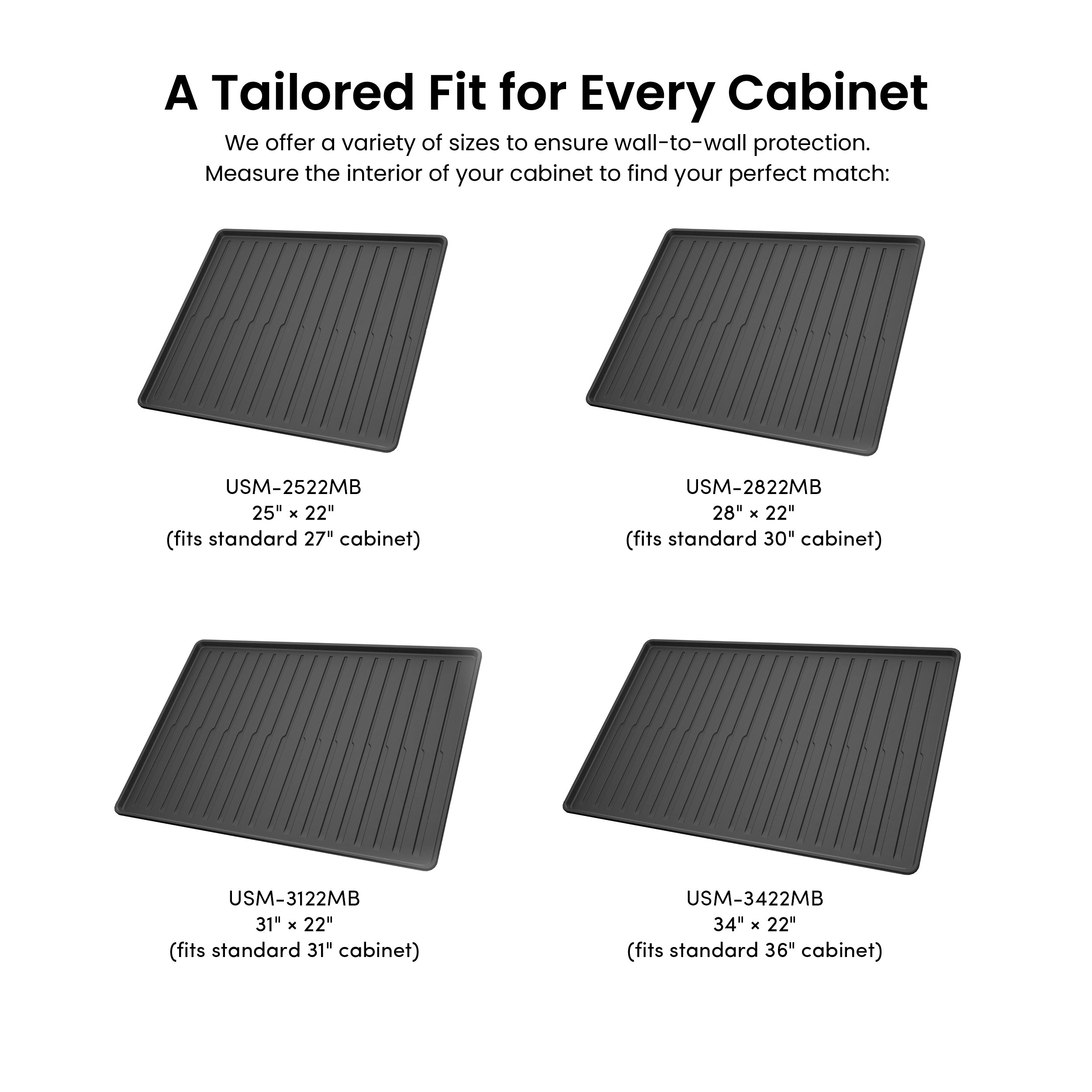 Premium Waterproof Under Sink Mat – 28" × 22"