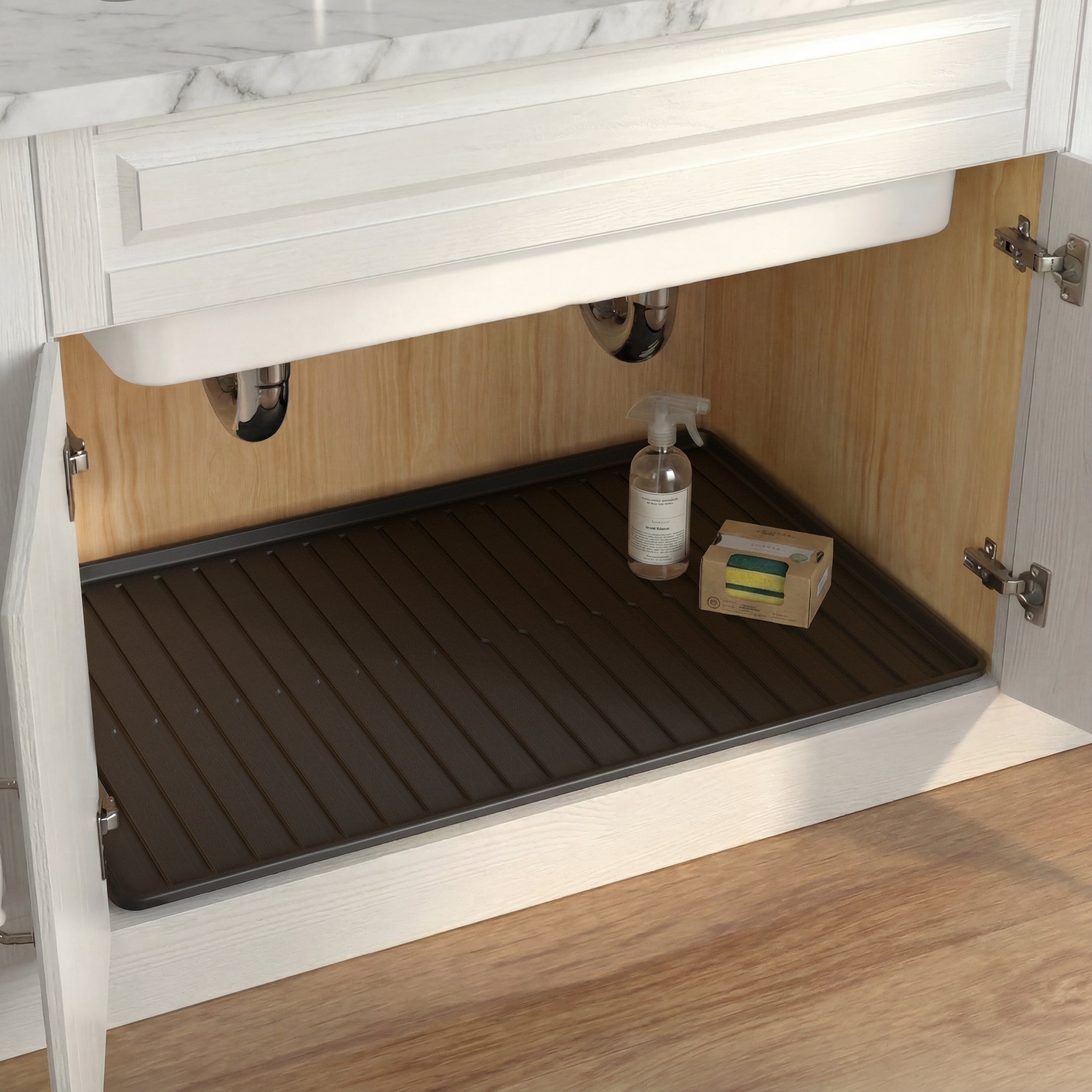 Premium Waterproof Under Sink Mat – 34" × 22"