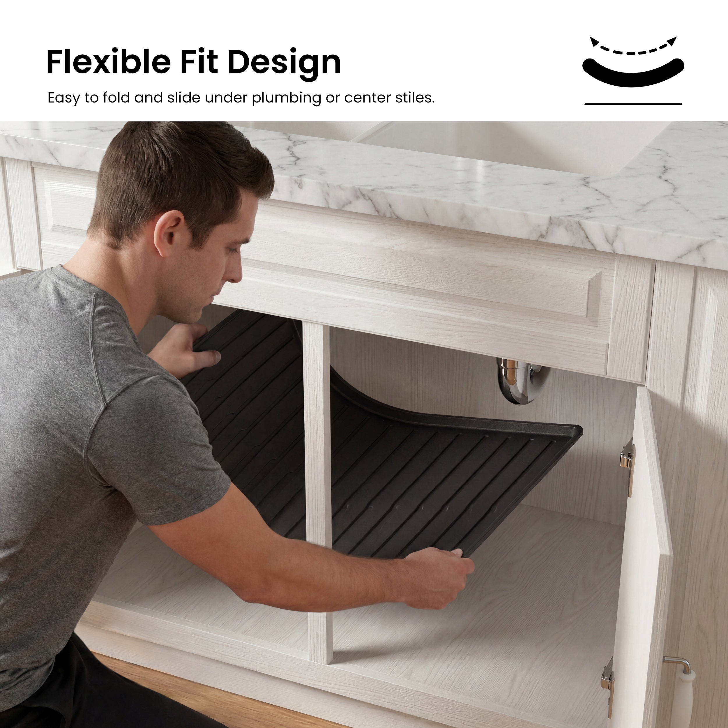 Premium Waterproof Under Sink Mat – 28" × 22"