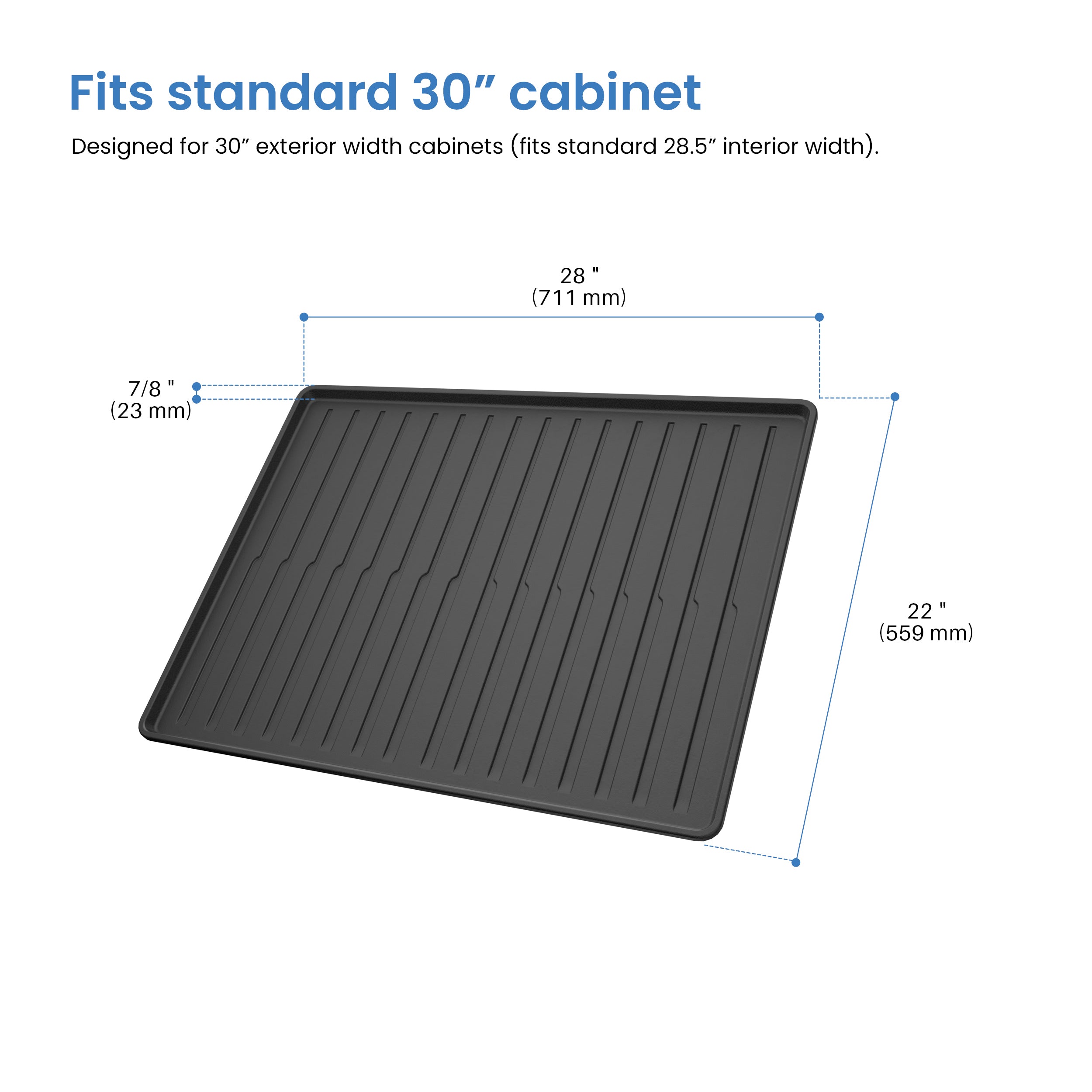 Premium Waterproof Under Sink Mat – 28" × 22"