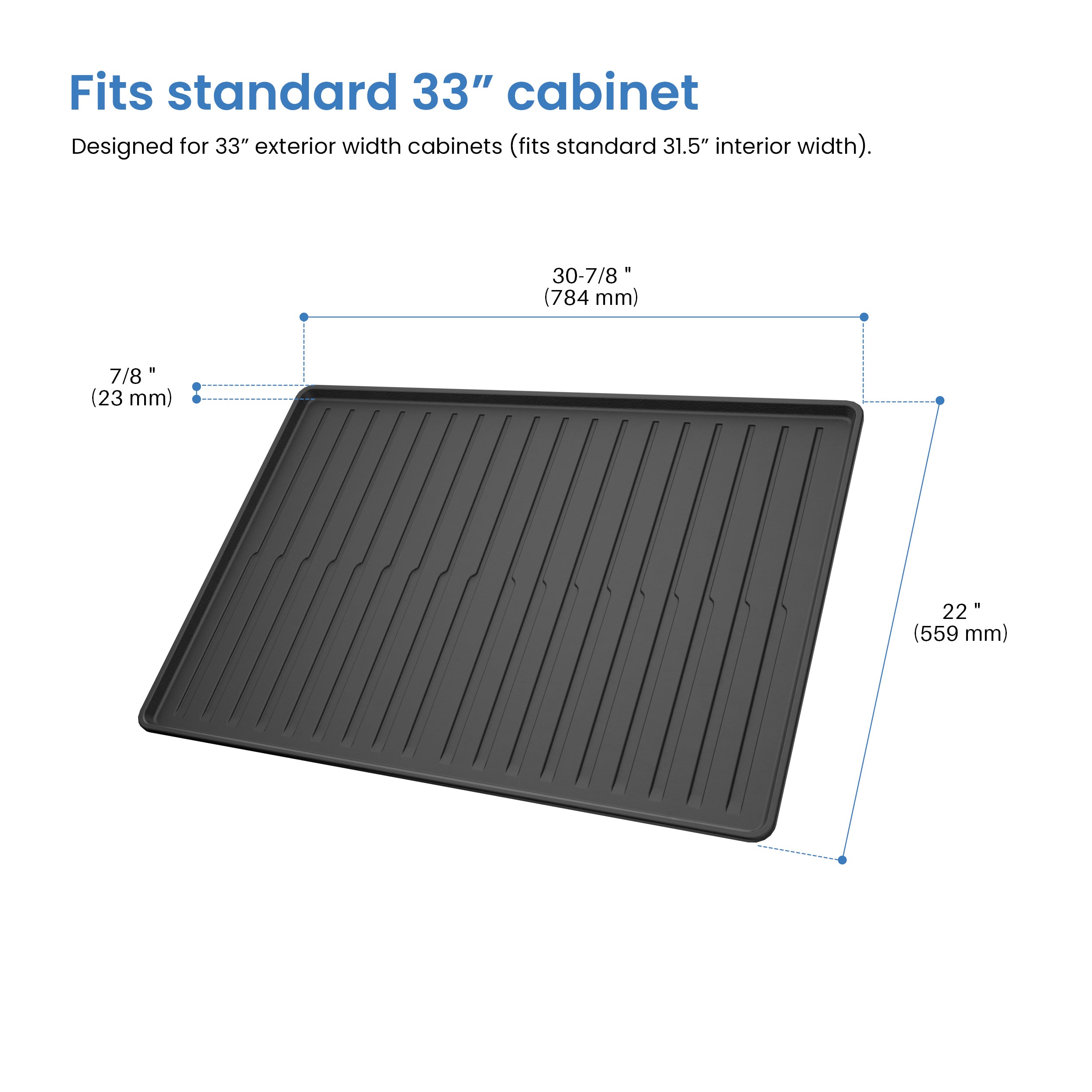 Premium Waterproof Under Sink Mat – 31" × 22"